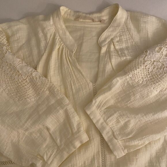 Soft Surroundings Womens Tunic Embroidered Size 3X Artsy Floral Gauzy Boho Lined - Picture 9 of 16